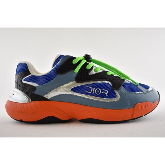 Dior Mens B24 Sorayama Black Blue Orange Red Low Top Lace Up Flat Sneakers 41 8 - Picture 3 of 11
